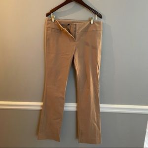 Khaki straight leg dress pants